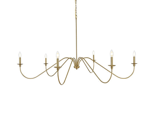 Elegant Furniture & Lighting - Rohan 60 inch chandelier in Satin Gold - LD5056D60SG veiw 1