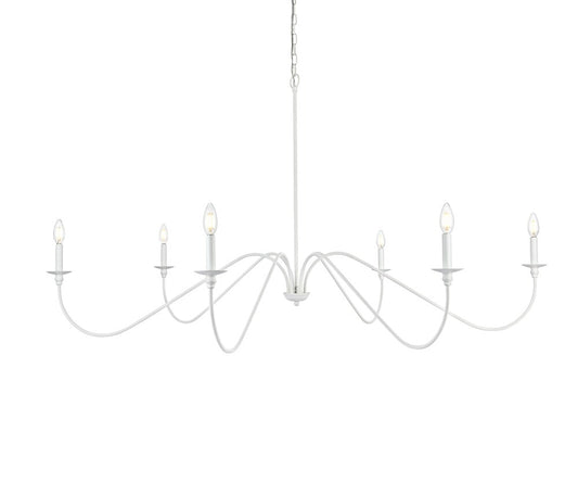 Elegant Furniture & Lighting - Rohan 60 inch chandelier in White - LD5056D60WH veiw 1
