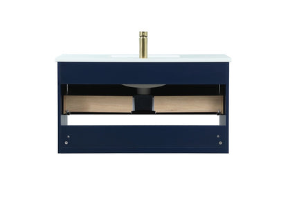 Elegant Furniture & Lighting - Roman 36 inch Single bathroom vanity in blue - VF43536MBL veiw 8