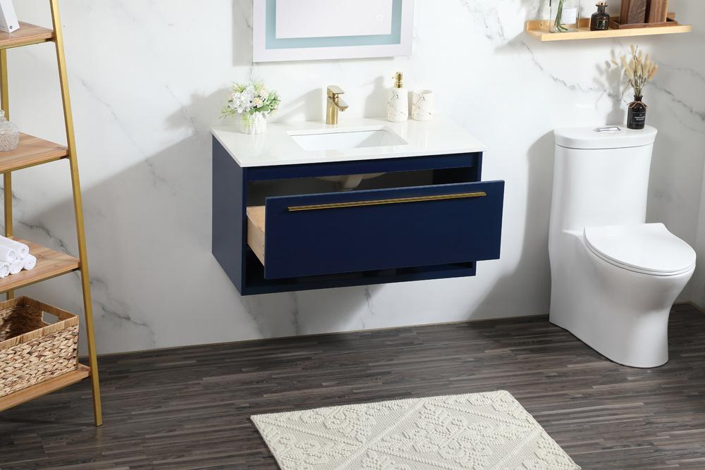 Elegant Furniture & Lighting - Roman 36 inch Single bathroom vanity in blue - VF43536MBL veiw 10