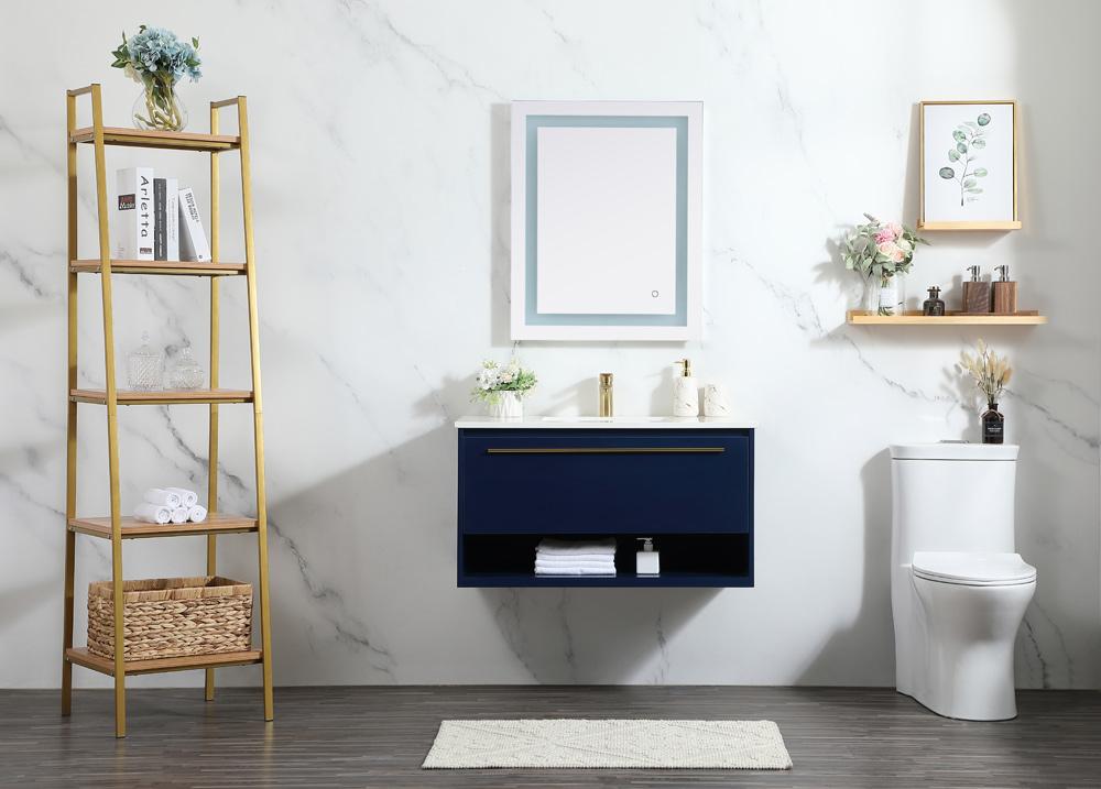 Elegant Furniture & Lighting - Roman 36 inch Single bathroom vanity in blue - VF43536MBL veiw 11
