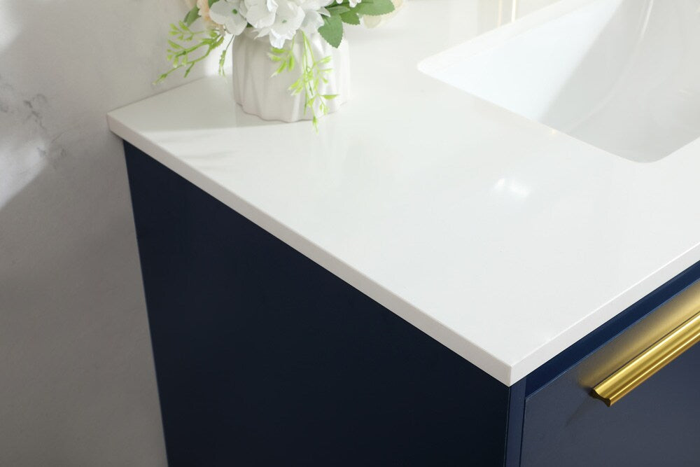 Elegant Furniture & Lighting - Roman 36 inch Single bathroom vanity in blue - VF43536MBL veiw 12