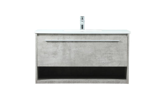 Elegant Furniture & Lighting - Roman 36 inch Single bathroom vanity in concrete grey - VF43536MCG veiw 1