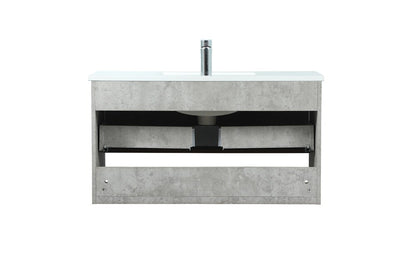 Elegant Furniture & Lighting - Roman 36 inch Single bathroom vanity in concrete grey - VF43536MCG veiw 8