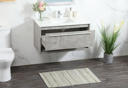 Elegant Furniture & Lighting - Roman 36 inch Single bathroom vanity in concrete grey - VF43536MCG veiw 10