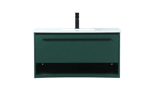 Elegant Furniture & Lighting - Roman 36 inch Single bathroom vanity in green - VF43536MGN veiw 1