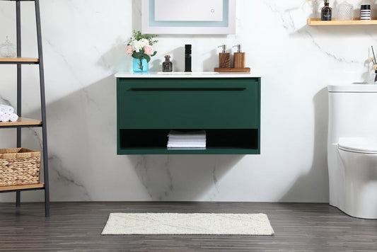 Elegant Furniture & Lighting - Roman 36 inch Single bathroom vanity in green - VF43536MGN veiw 2