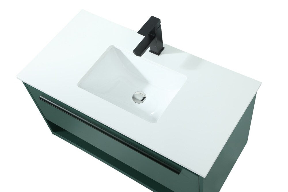 Elegant Furniture & Lighting - Roman 36 inch Single bathroom vanity in green - VF43536MGN veiw 3