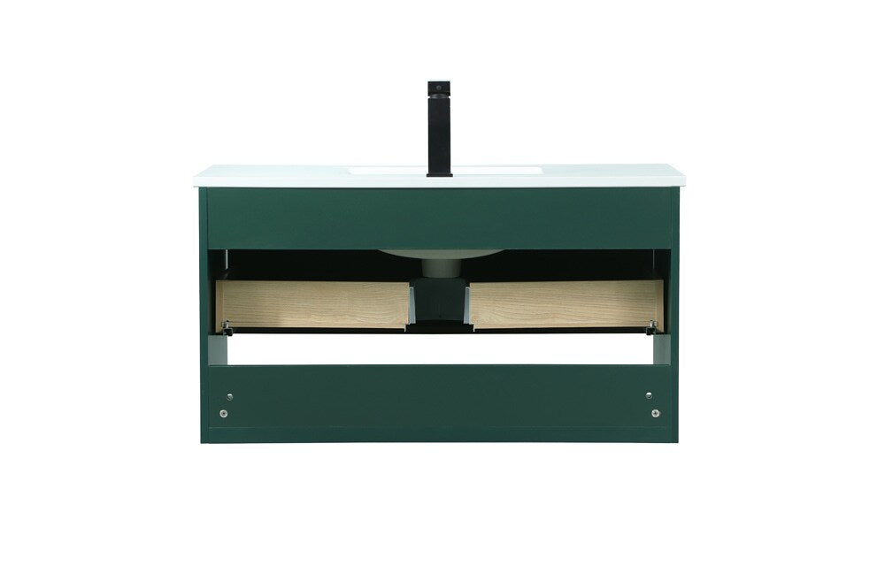 Elegant Furniture & Lighting - Roman 36 inch Single bathroom vanity in green - VF43536MGN veiw 8