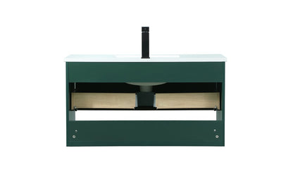Elegant Furniture & Lighting - Roman 36 inch Single bathroom vanity in green - VF43536MGN veiw 8