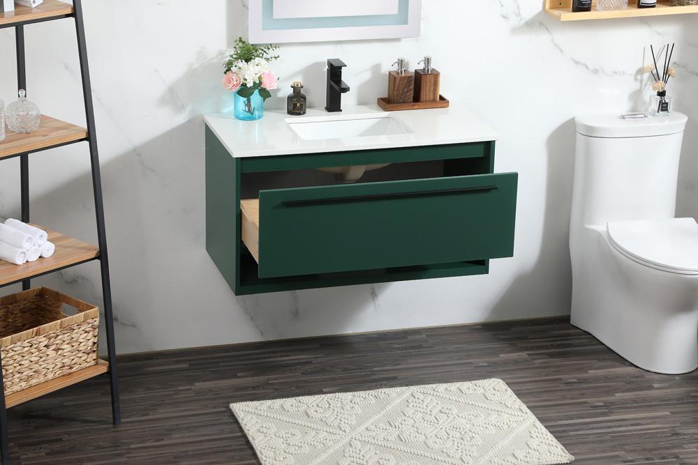 Elegant Furniture & Lighting - Roman 36 inch Single bathroom vanity in green - VF43536MGN veiw 10