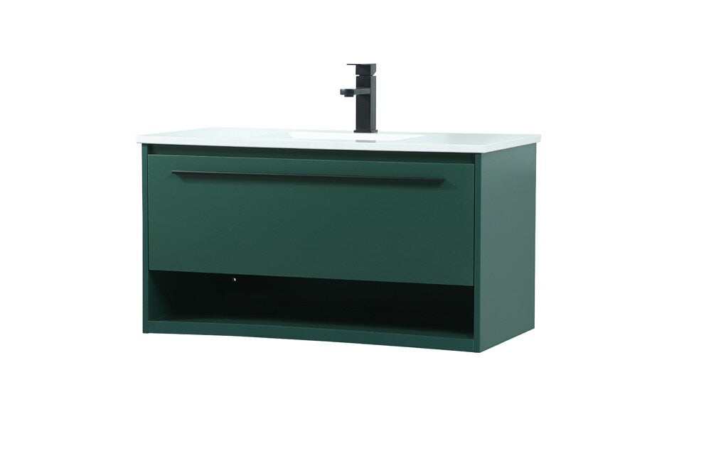 Elegant Furniture & Lighting - Roman 36 inch Single bathroom vanity in green - VF43536MGN veiw 14