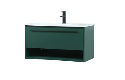 Elegant Furniture & Lighting - Roman 36 inch Single bathroom vanity in green - VF43536MGN veiw 14