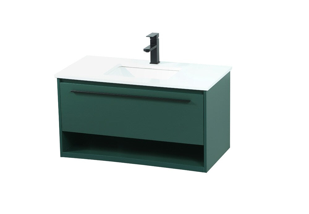 Elegant Furniture & Lighting - Roman 36 inch Single bathroom vanity in green - VF43536MGN veiw 15