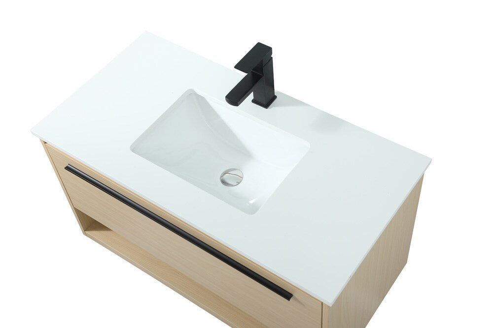 Elegant Furniture & Lighting - Roman 36 inch Single bathroom vanity in maple - VF43536MMP veiw 3