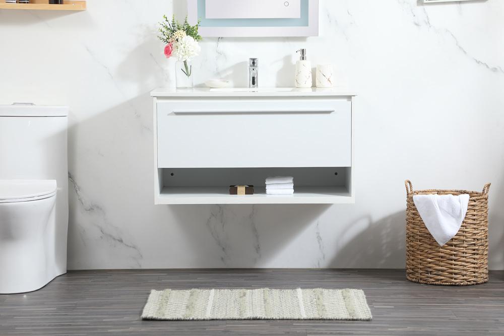 Elegant Furniture & Lighting - Roman 36 inch Single bathroom vanity in white - VF43536MWH veiw 2