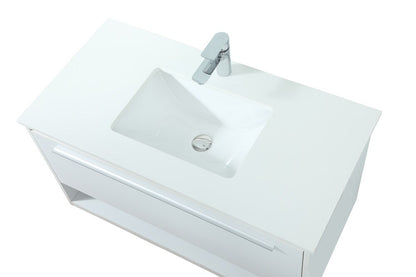 Elegant Furniture & Lighting - Roman 36 inch Single bathroom vanity in white - VF43536MWH veiw 3