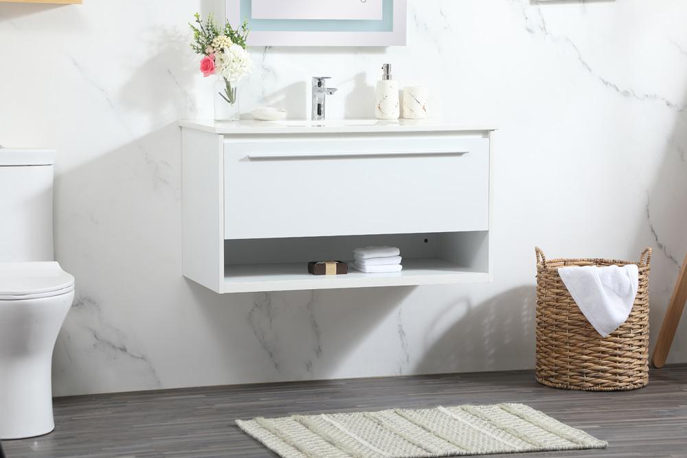 Elegant Furniture & Lighting - Roman 36 inch Single bathroom vanity in white - VF43536MWH veiw 9