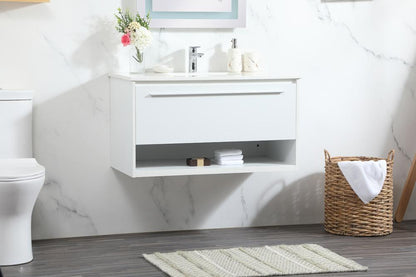 Elegant Furniture & Lighting - Roman 36 inch Single bathroom vanity in white - VF43536MWH veiw 9