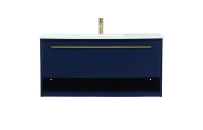Elegant Furniture & Lighting - Roman 40 inch Single bathroom vanity in blue - VF43540MBL veiw 1