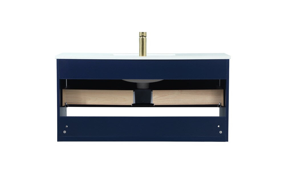 Elegant Furniture & Lighting - Roman 40 inch Single bathroom vanity in blue - VF43540MBL veiw 8