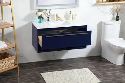 Elegant Furniture & Lighting - Roman 40 inch Single bathroom vanity in blue - VF43540MBL veiw 10