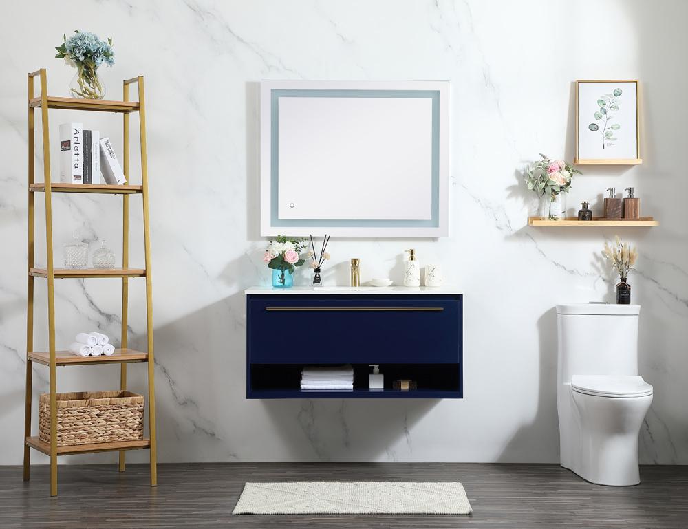 Elegant Furniture & Lighting - Roman 40 inch Single bathroom vanity in blue - VF43540MBL veiw 11