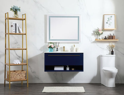 Elegant Furniture & Lighting - Roman 40 inch Single bathroom vanity in blue - VF43540MBL veiw 11