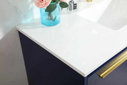 Elegant Furniture & Lighting - Roman 40 inch Single bathroom vanity in blue - VF43540MBL veiw 12