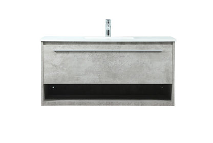 Elegant Furniture & Lighting - Roman 40 inch Single bathroom vanity in concrete grey - VF43540MCG veiw 1