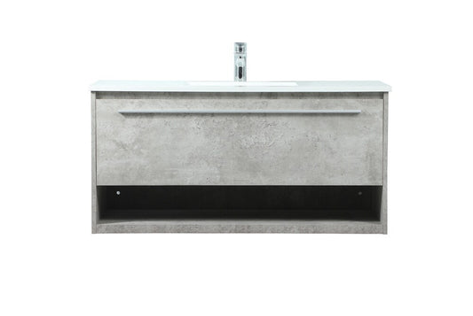 Elegant Furniture & Lighting - Roman 40 inch Single bathroom vanity in concrete grey - VF43540MCG veiw 1