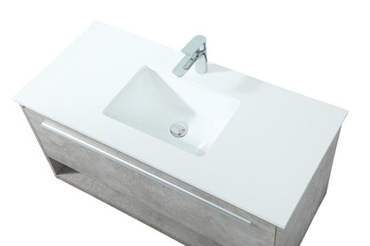 Elegant Furniture & Lighting - Roman 40 inch Single bathroom vanity in concrete grey - VF43540MCG veiw 3