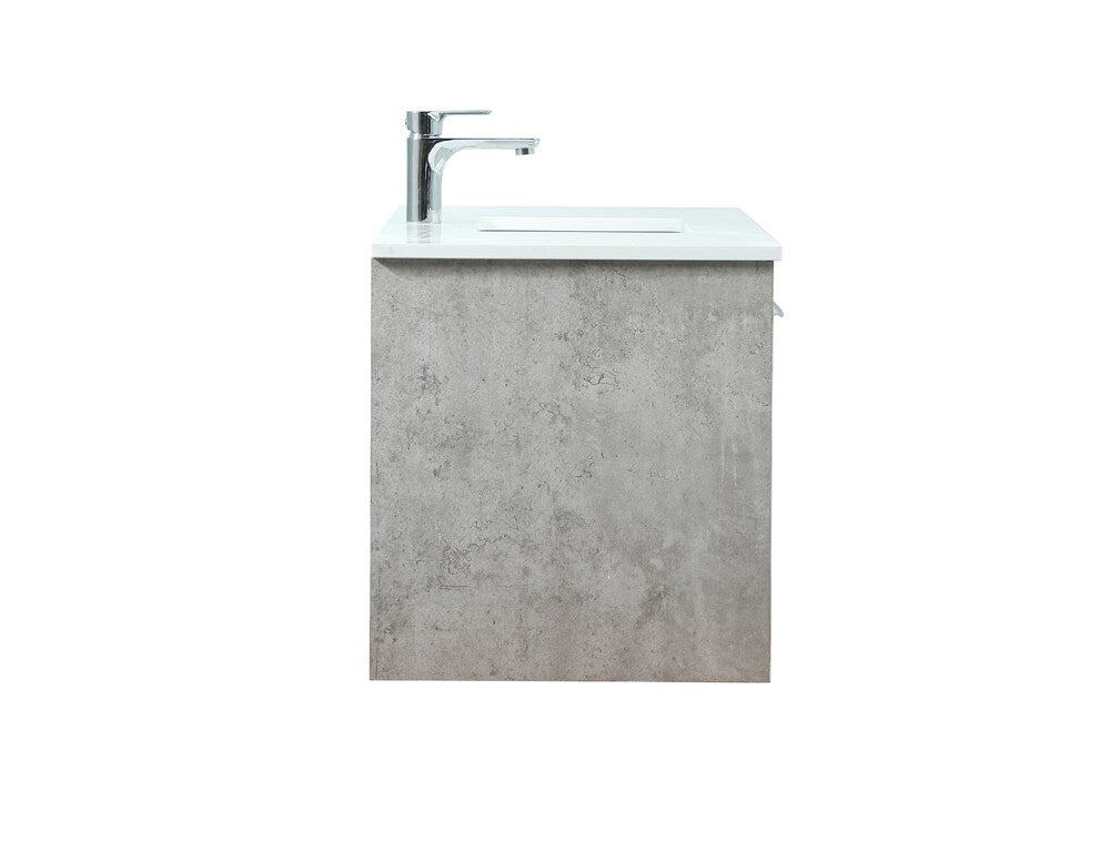Elegant Furniture & Lighting - Roman 40 inch Single bathroom vanity in concrete grey - VF43540MCG veiw 7