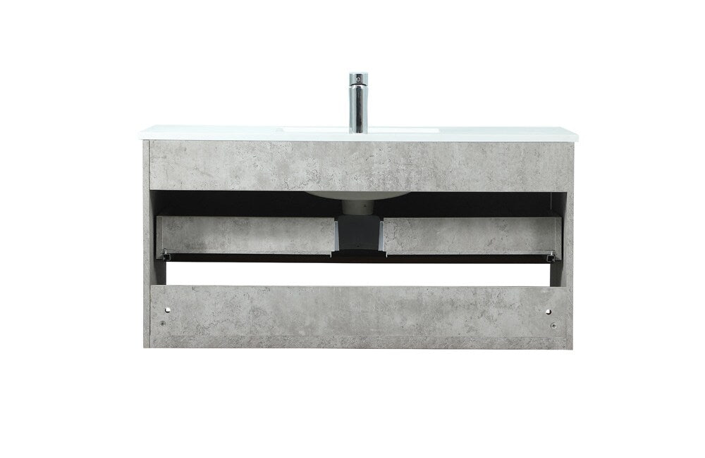 Elegant Furniture & Lighting - Roman 40 inch Single bathroom vanity in concrete grey - VF43540MCG veiw 8