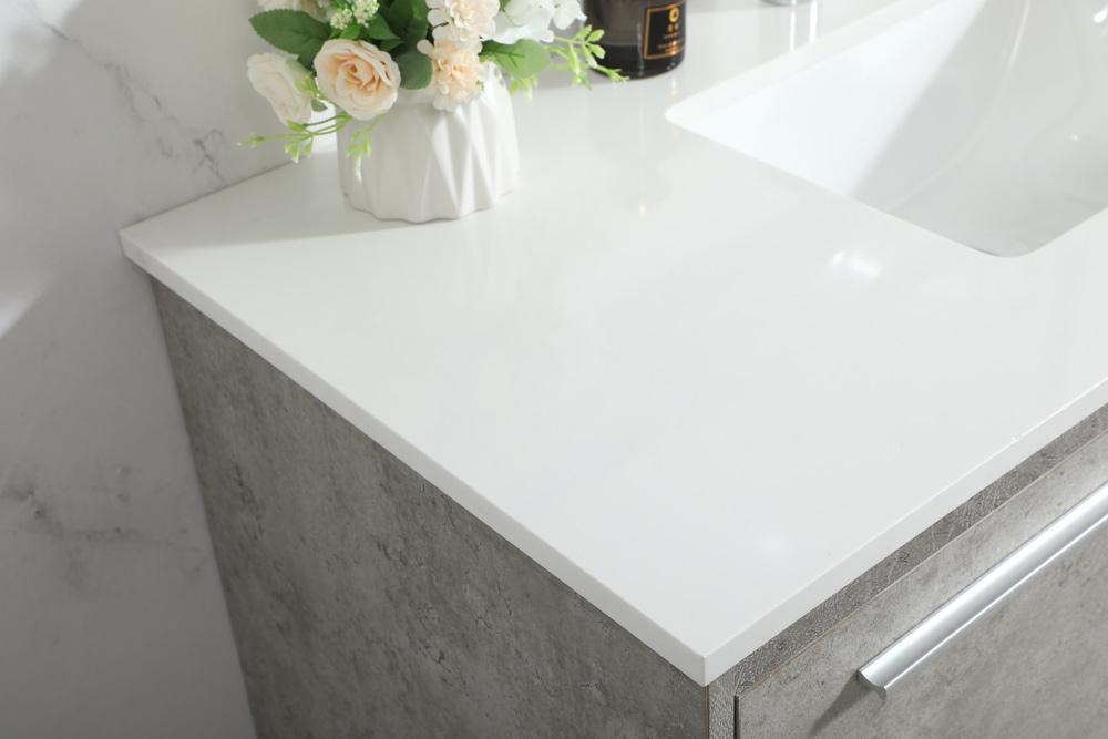Elegant Furniture & Lighting - Roman 40 inch Single bathroom vanity in concrete grey - VF43540MCG veiw 12