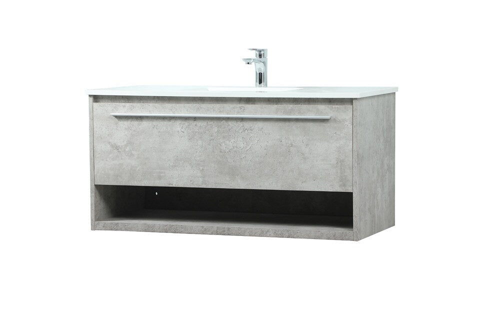 Elegant Furniture & Lighting - Roman 40 inch Single bathroom vanity in concrete grey - VF43540MCG veiw 14