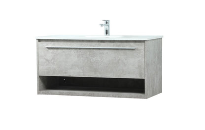 Elegant Furniture & Lighting - Roman 40 inch Single bathroom vanity in concrete grey - VF43540MCG veiw 14