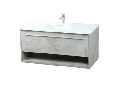 Elegant Furniture & Lighting - Roman 40 inch Single bathroom vanity in concrete grey - VF43540MCG veiw 15