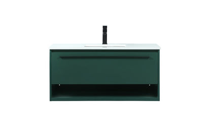 Elegant Furniture & Lighting - Roman 40 inch Single bathroom vanity in green - VF43540MGN veiw 1