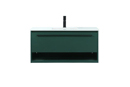 Elegant Furniture & Lighting - Roman 40 inch Single bathroom vanity in green - VF43540MGN veiw 1