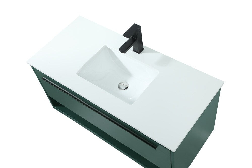 Elegant Furniture & Lighting - Roman 40 inch Single bathroom vanity in green - VF43540MGN veiw 3