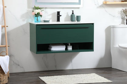 Elegant Furniture & Lighting - Roman 40 inch Single bathroom vanity in green - VF43540MGN veiw 9