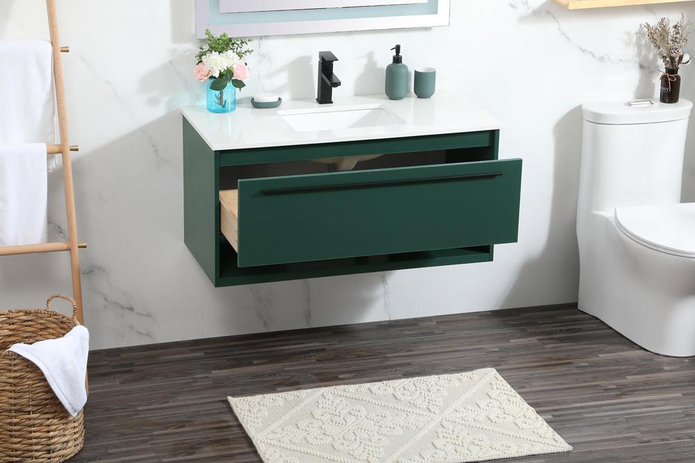 Elegant Furniture & Lighting - Roman 40 inch Single bathroom vanity in green - VF43540MGN veiw 10