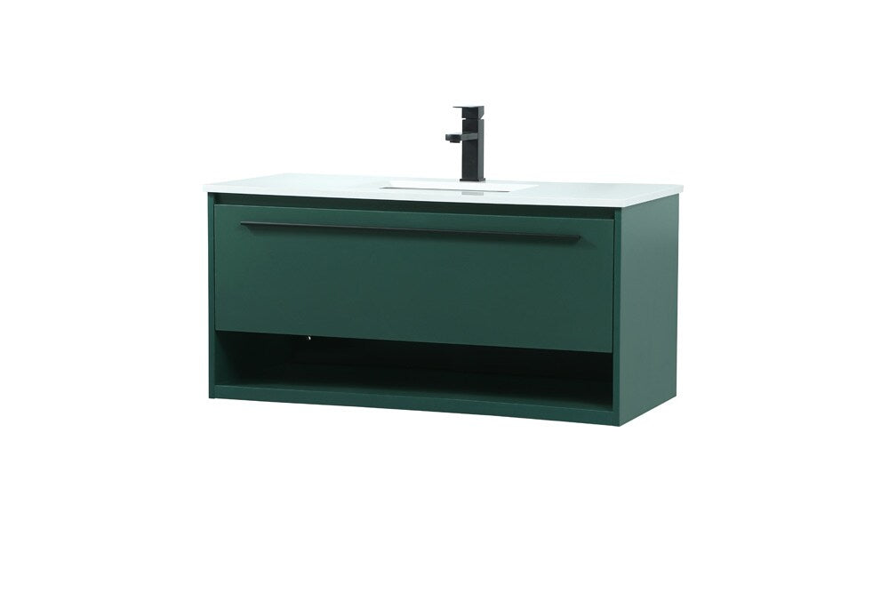 Elegant Furniture & Lighting - Roman 40 inch Single bathroom vanity in green - VF43540MGN veiw 14