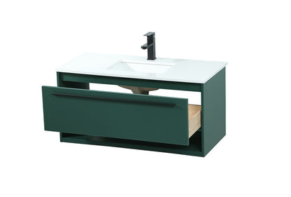 Elegant Furniture & Lighting - Roman 40 inch Single bathroom vanity in green - VF43540MGN veiw 16