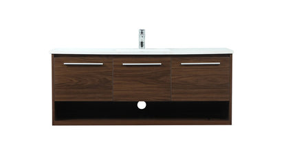 Elegant Furniture & Lighting - Roman 48 inch Single bathroom vanity in walnut - VF43548MWT veiw 1