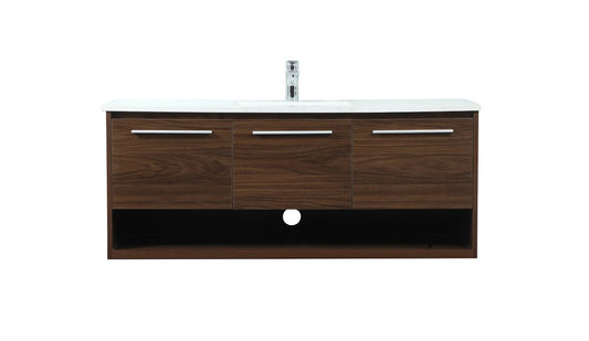Elegant Furniture & Lighting - Roman 48 inch Single bathroom vanity in walnut - VF43548MWT veiw 1