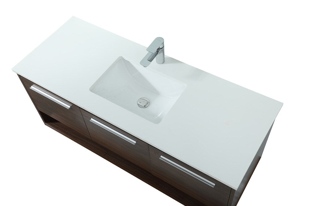 Elegant Furniture & Lighting - Roman 48 inch Single bathroom vanity in walnut - VF43548MWT veiw 3