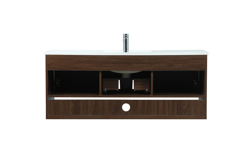 Elegant Furniture & Lighting - Roman 48 inch Single bathroom vanity in walnut - VF43548MWT veiw 8