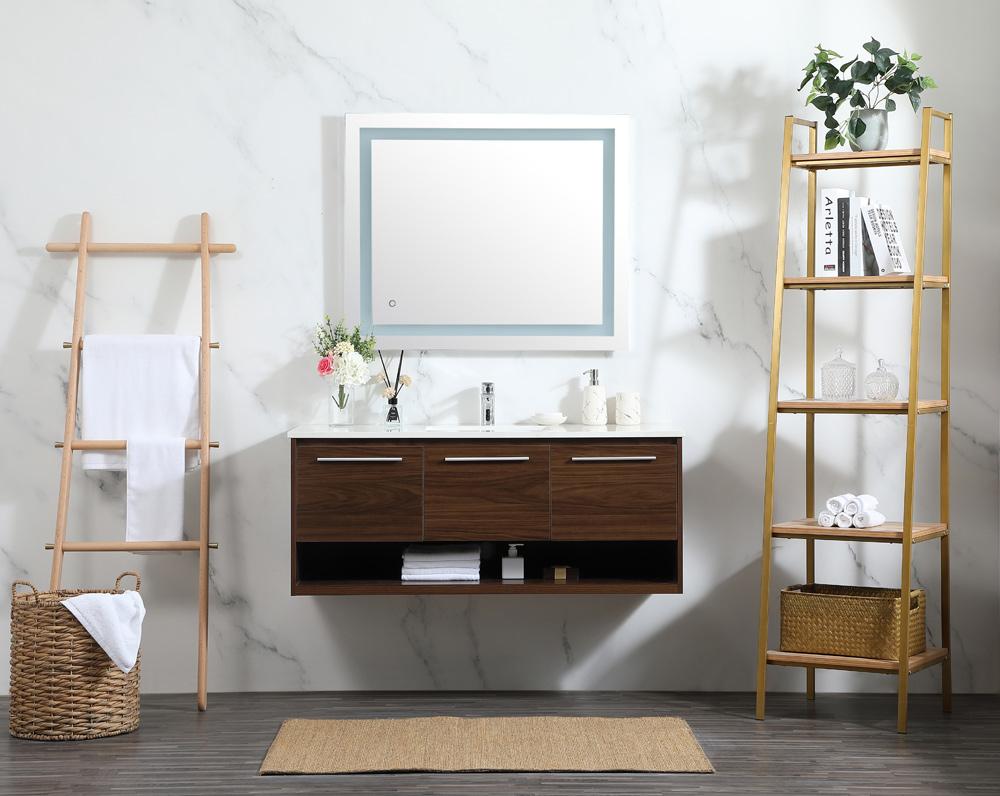 Elegant Furniture & Lighting - Roman 48 inch Single bathroom vanity in walnut - VF43548MWT veiw 11